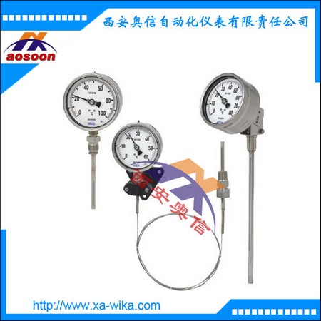 威卡汽包式温度计S73.100-C1E-2MI-C0200 万向型热膨胀式温度计