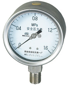 YTQ-100、YTQN-100，不锈钢安全压力表西安自动化仪表一厂