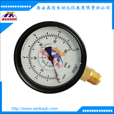 711.12差压表 德国WIKA黄铜压差表711.12.100 