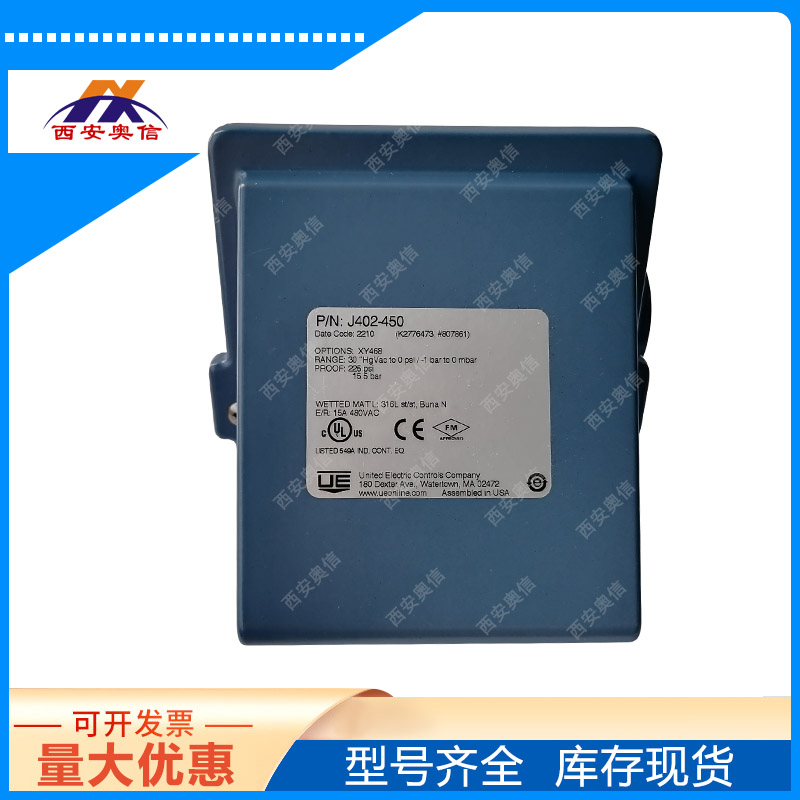 美国UE双点压力开关J402-553/单点J400-553/PTFE测量元件