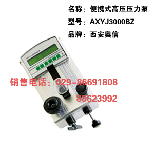 便携式高压压力检验仪AXYJ300BG 手持式高压压力泵AXYJ3000BG 