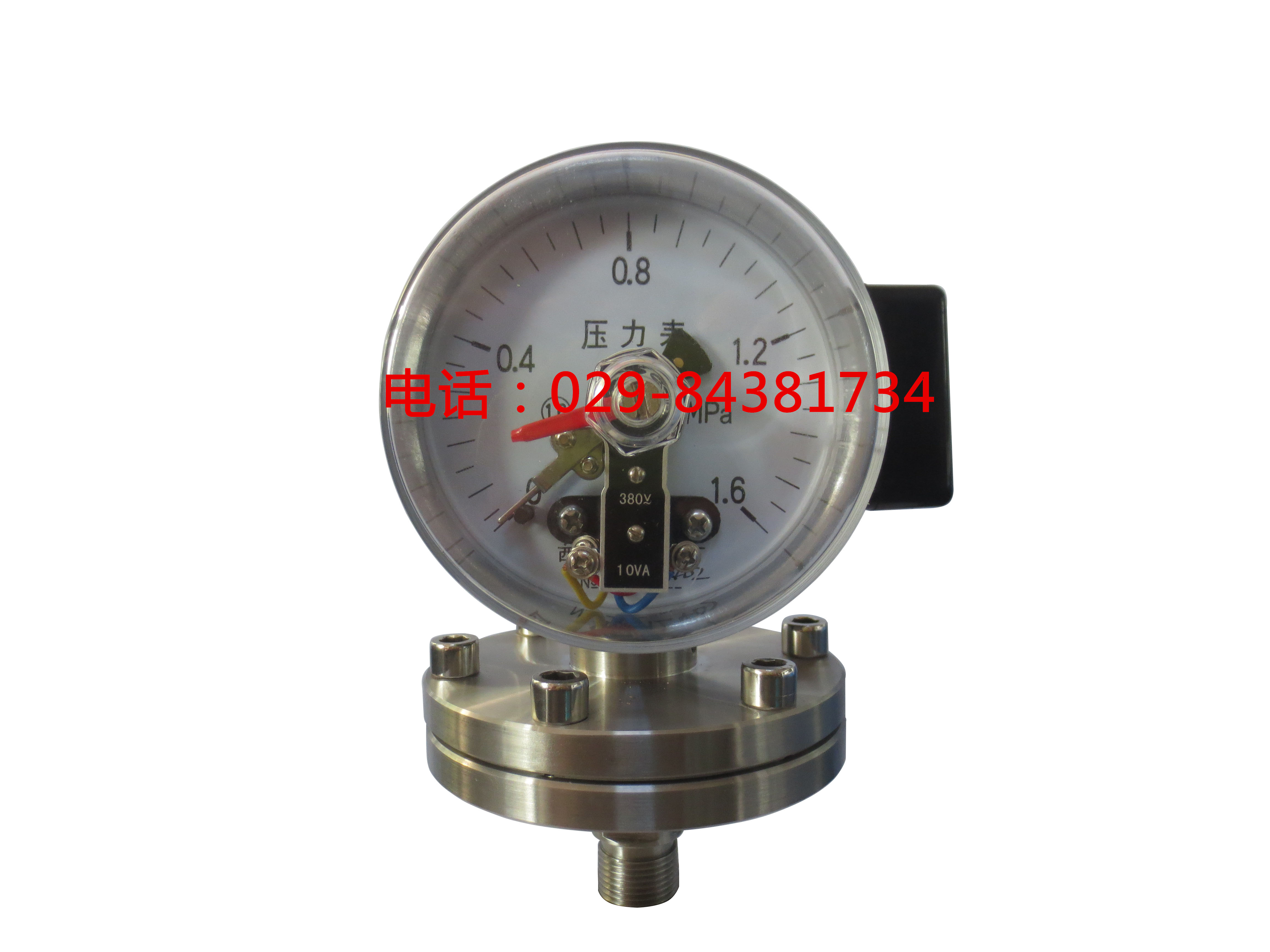YPX-100F不锈钢电接点膜片压力表 