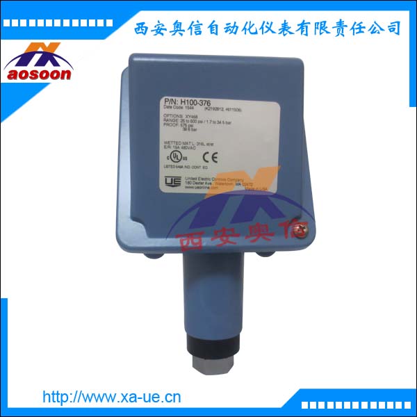 H100-361-1010 UE压力开关DPDT不锈钢膜片2.07MPa 